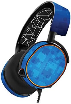 MightySkins Skin Compatível com Steelseies Arctis 5 fone de ouvido de jogos - azul retrô | Tampa protetora, durável