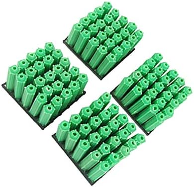 Parafusos parafusos verdes 6 mm de plástico não deslizante 100 peças -