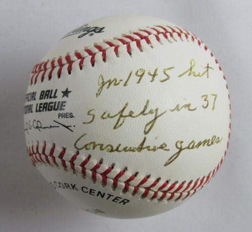 Tommy Holmes assinou autograph Autograph Rawlings Baseball B121 - bolas de beisebol autografadas