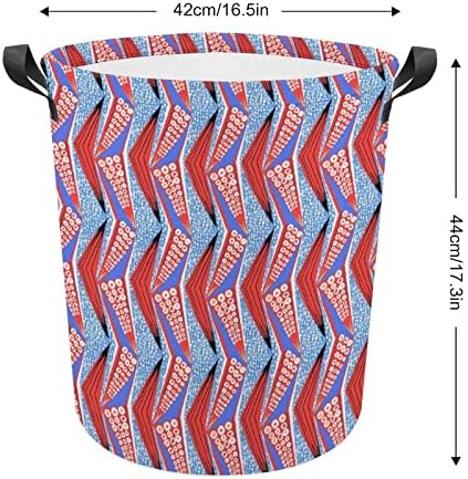 Cesta de lavanderia resumo lycra impressão 01 cesto de lavanderia com alças Saco de armazenamento de roupas sujas dobráveis