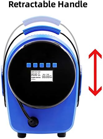 Tuomico max 20psi Blue Blue Intelligent Digtal Sup Electric Air Bomba, Bomba elétrica portátil de LCD com 7 bicos para stand up paddle,