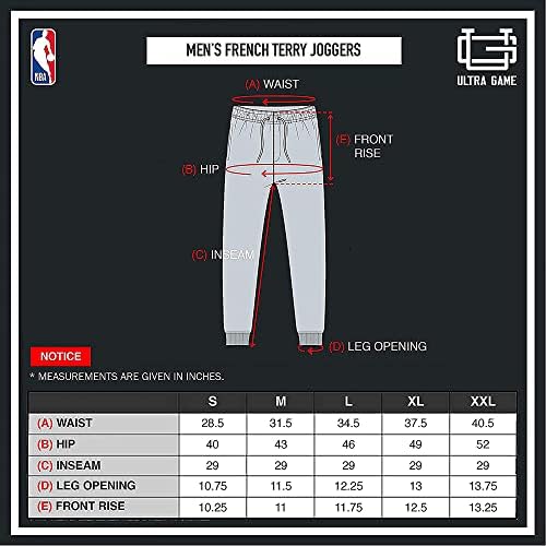 Ultra Game NBA Men's Soft Woece Active Jogger Sweatpante