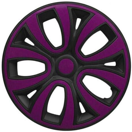 Capas cubos OMAC de 15 polegadas para Nissan Black Matt e Violet 4 PCs. Tampa das jantes da roda - tampas do cubo - substituição externa