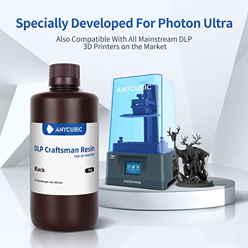 Resina de Anycubic 3D Impressora, resina de cura UV 365-405nm DLP UV para photon Ultra/Photon D2, alta precisão e resina