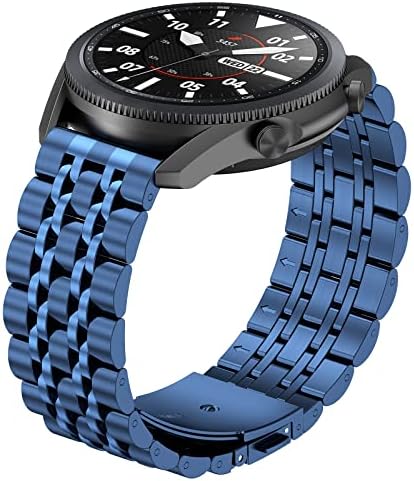 Ezmvzku 22mm Galaxy Watch 3 45mm Redes de metal de 45 mm Compatível com Samsung/Garmin Venu 2/Forerunner 265/Amazfit GTR 4, correias
