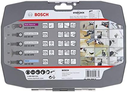 Bosch Professional 6 PCs Starlock Cutting Blade Set para eletricistas e drywall