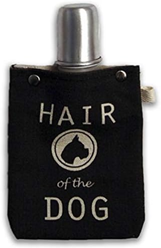 Hair of the Dog Novelty 4oz Canvas Flask Shot Glass Travel Canteen