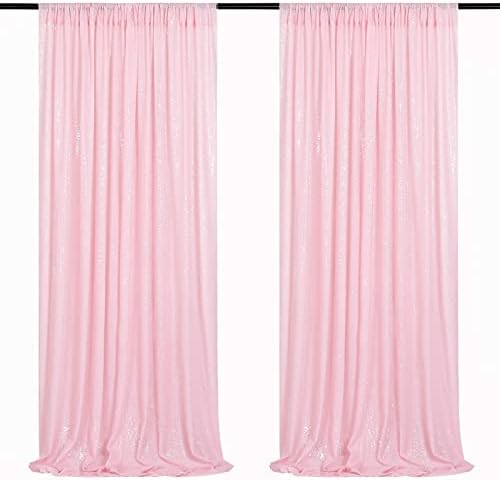 Pano de pano de lantejoulas rosa 2 painéis de 2ftx8ft festas de aniversário cortinas de pano de pano de pano de pano de pano de pano de pano de bebê glitter