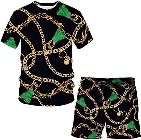 3d de camiseta de verão, terno de desenho animado e mulheres de luxo de luxo de luxo de hip hop