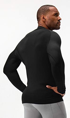 DevOps 2 embalam camisas de pescoço de tartaruga térmica masculina, tops de manga longa de compressão e moletons