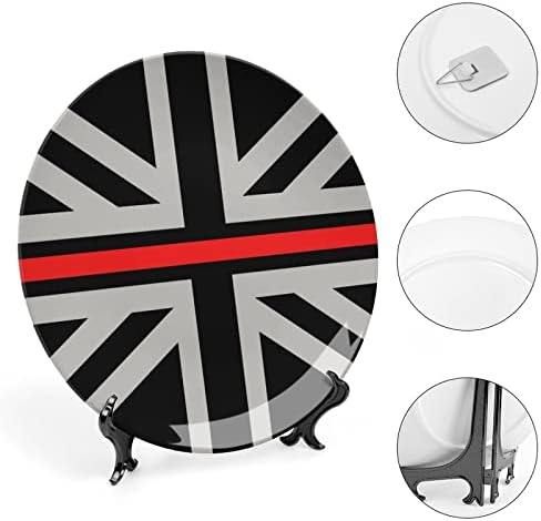 Placa de cerâmica de bandeira britânica de bandeira britânica de bandeira britânica de placa redonda de placa redonda