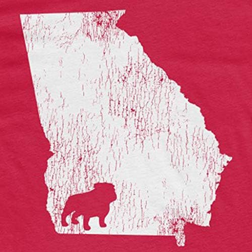 Fãs de Bulldogs Football | Atenas Georgia | T-shirt de futebol universitário angustiado | Dimensionamento unissex