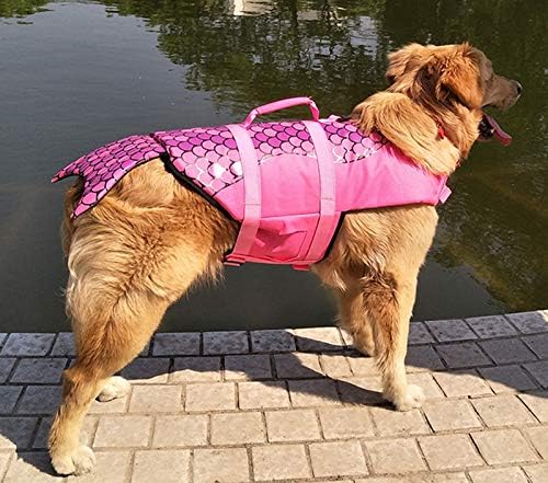 Chezabbey Dog Jacket coletela salva -vidas ajustável Vida de cachorro Vida