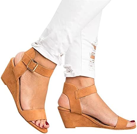 sandálias de plataforma robusta Haoricu para mulheres saltos, sandálias de alpargala