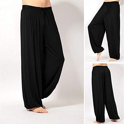 Spandex super macio masculino harém yoga pilates calças calças de harém calças de ioga casuais soltas de ioga de tamanho mais tamanhos