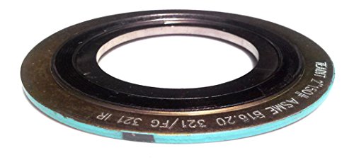 Sur-Seal, Inc. Teadit 9000IR24321GR400 Junta de ferida em espiral com anel interno de 321ss, tamanho de tubo de 24 400 x para