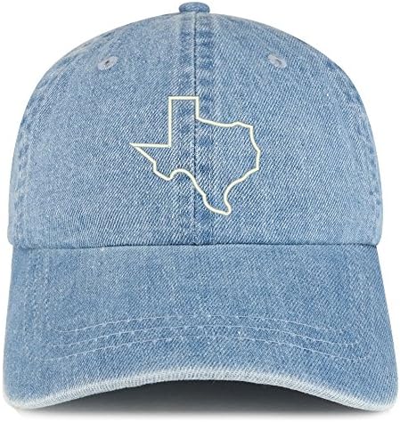 Trendy Apparel Shop Texas State esboço bordado algodão jeans de jeans de pai chapéu