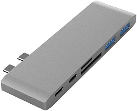 MBBJM Multifuncional Hub USB-C ， Cubro USB 6 em 1 Adaptador de cubo USB-C Tipo-C Dual USB 3.0 Porta