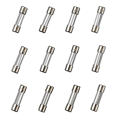 Bojack 12 valores 60 pcs kit de variedade de fusíveis de vidro lento 5x20mm 250V t0.5a 1a 1.25a 1.6a 2a 2.5a 3a 3.15a 4a 5a 6.3a