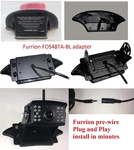 4UCAM HD 1080P Câmera de backup sem fio digital + 7 DVR Monitor Quad-View Compatível para Furrion Fos48t-Bl/Foc12ta/Frcbrkt-Bl