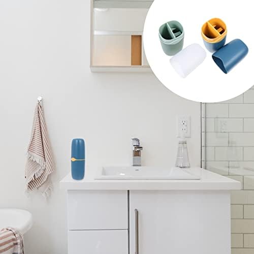 2pcs escovas de dentes Trips Gargare portátil: pasta dentária em casa lavar caneca variada de estilo plástico organizador