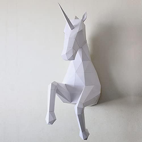 Wll-DP Romântico Unicorn Modeling Paper Trophy 3D jogo artesanal