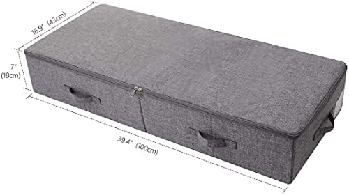 Haoktsb Caja de Almacenamiento de Ropa sob os recipientes de organizadores de armazenamento de sapatos de cama com tampa,