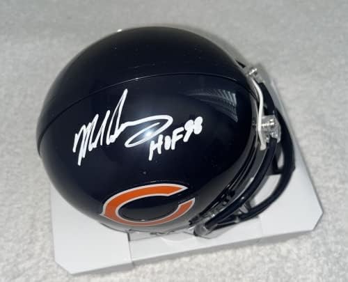 Mike Singetário assinou o mini capacete de Chicago Bears autografado com autenticação Beckett