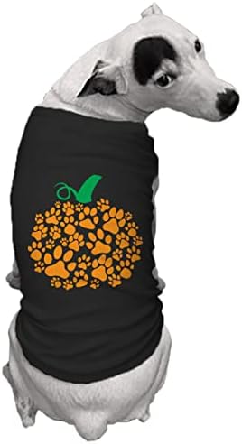 Impressões de pata de abóbora - camisa de cachorro de outono de Halloween