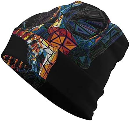Baikutouan Style Tribal Colored Skull Print Fiz chapéus para homens Mulheres com design de caveira