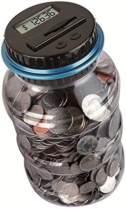 Coin Piggy Bank Saving Jar, Winnsty Digital Count Counter com LCD Exibir caixa de economia de dinheiro de grande capacidade