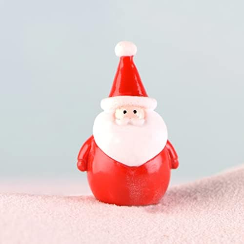 Genérico 13pcs mini enfeites de resina em miniatura fofa bonecos de neve no Papai Noel figuras figuras advent calendário preenchimentos micro paisagem decorações de jardim de fada