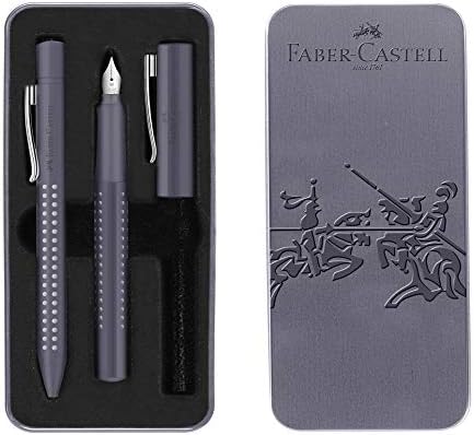 FABER-CASTELL Fountain Pen M/Ballpond Pen Set Grip 2010 Dapple Gray