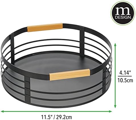 MDESIGN Modern Metal Metal Lazy Susan Bandeja Turnutable - cesta de girador de armazenamento rotativa para cozinha, despensa,