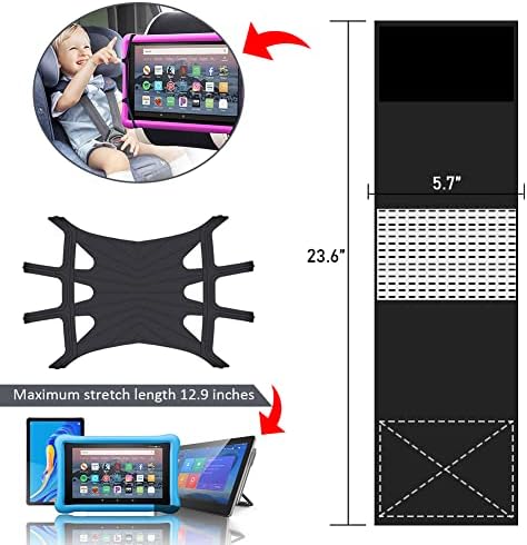 Suporte do tablet Car, montagem de apoio de cabeça de caminhão, suporte universal para iPad com rede de silicone para Allen Kindle