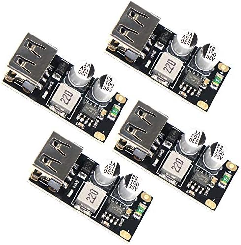 4pcs módulo de buck de potência DC-DC, conversor USB BUCK 6-32V 12V 24V a 5V QC2.0/QC3.0 Módulo de carregamento