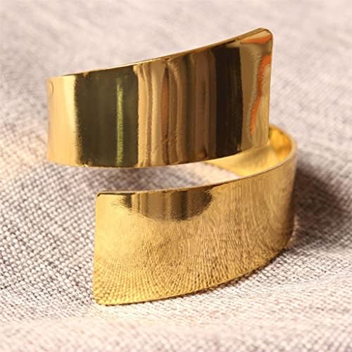 N/A 12pcs ouro banhado prateado fivelas de fivelas lâmina anéis de guardanapo figura 6 anéis de guardana