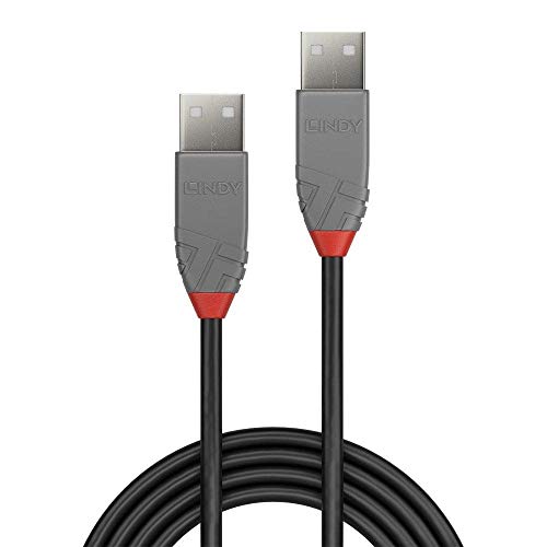 Lindy USB 2.0 Tipo A/Tipo A Cabo, Antraline, Black, 9,8 pés