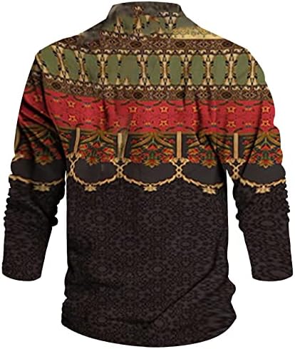 Hoodies masculinos Trendy Impresso Pullover Casual Casual Capuz de férias Moletom de manga comprida com bolso de canguru