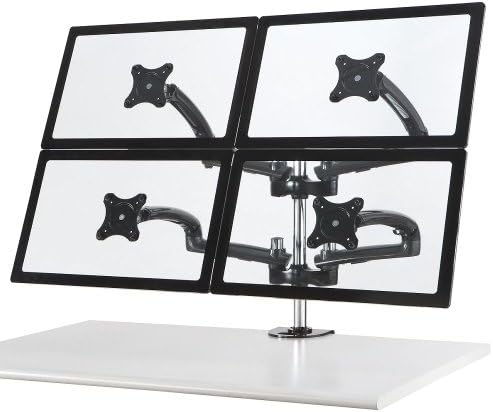 Cotytech DM-GM414-G Four Monitor Mount Mount Spring Armomet Base-cinza escuro
