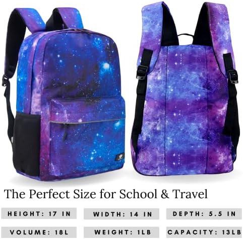 Fenrici Backpack e lancheira para meninos e meninas, bolsa escolar com compartimento de laptop, lancheira isolada, conjunto de