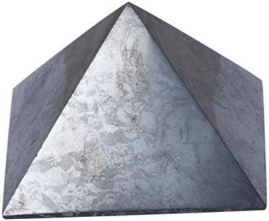 Solid Shungite Pirâmide Feng Shui Reiki Espiritual Chakra de Chakra Terapia de Cristal
