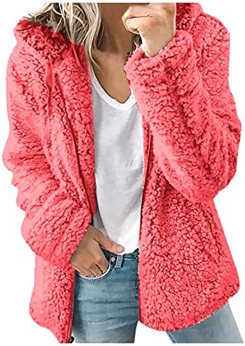 Hoodie de feriado feminino engraçado formal manga longa com capuz de cor sólida com capuz macio com conforto lã de conforto