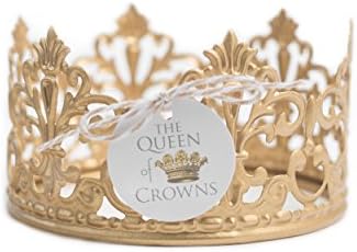 Topper de bolo de coroa de ouro, coroa vintage, pequeno bolo de casamento de ouro, bolo de princesa, a rainha das coroas