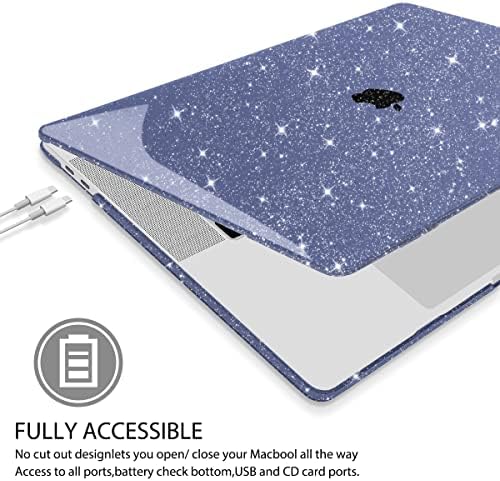 Mektron para MacBook Pro 13 Caso 2022 2021 2020 M1 M2 A2338 A2289 A2251, estojo de casca dura de cristal estrela e capa do teclado