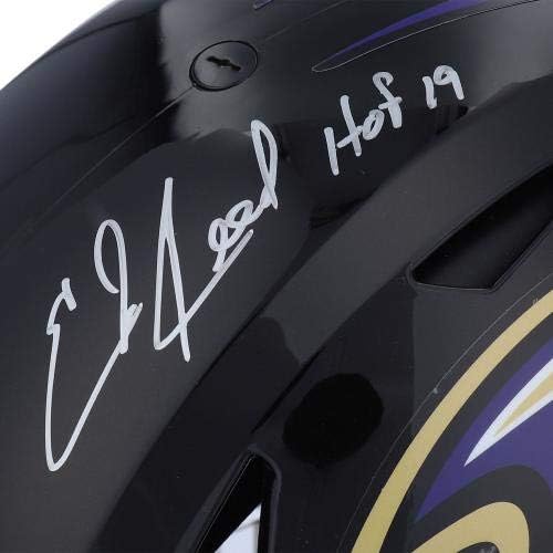 Ed Reed Baltimore Ravens autografou Riddell Speed ​​Flex Capacete autêntico com inscrição HOF 19 - Capacetes NFL autografados
