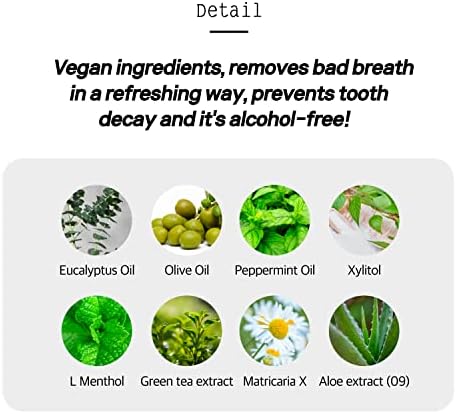 NÓS TAMBÉM. Enxaguatório bucal vegano, 9,46 fl oz, enxágue oral incolor e sem odor, sem álcool