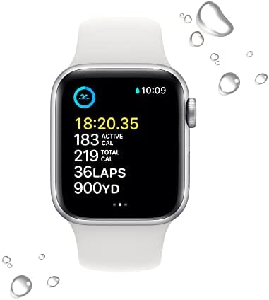 Apple Watch SE GPS 40mm de alumínio prateado com banda esportiva branca - s/m com appleCare+