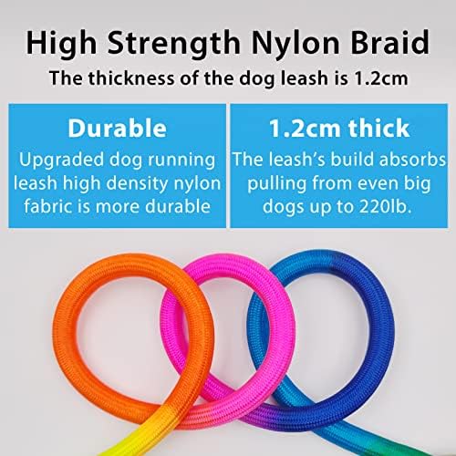 Mãos de cães de cachorro grátis Cintura e corda de crossbody com alça macia para 2 cães de nylon reflexivo para caminhada de serviço pesado bungee coleira para cães pequenos grandes