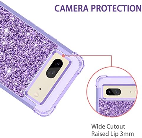LONTECT PARA O Google Pixel 7 Case Glitter Glitter Bling Bling Hybrid Hybrid Hybrid Drop Cover Protetor Caso Girl para
